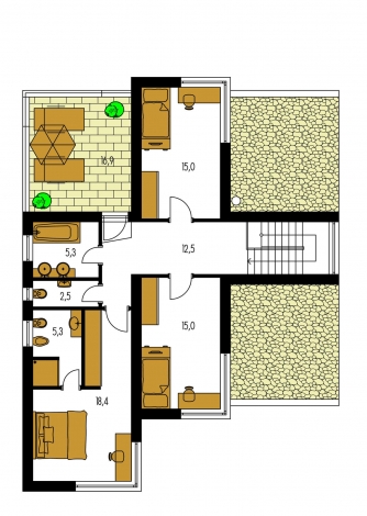 Floor plan of second floor - CUBER 13
